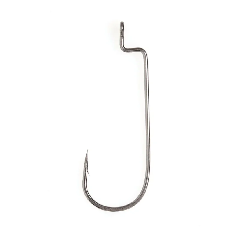 Eagle Claw Lazer Worm Round Bend Platinum Black