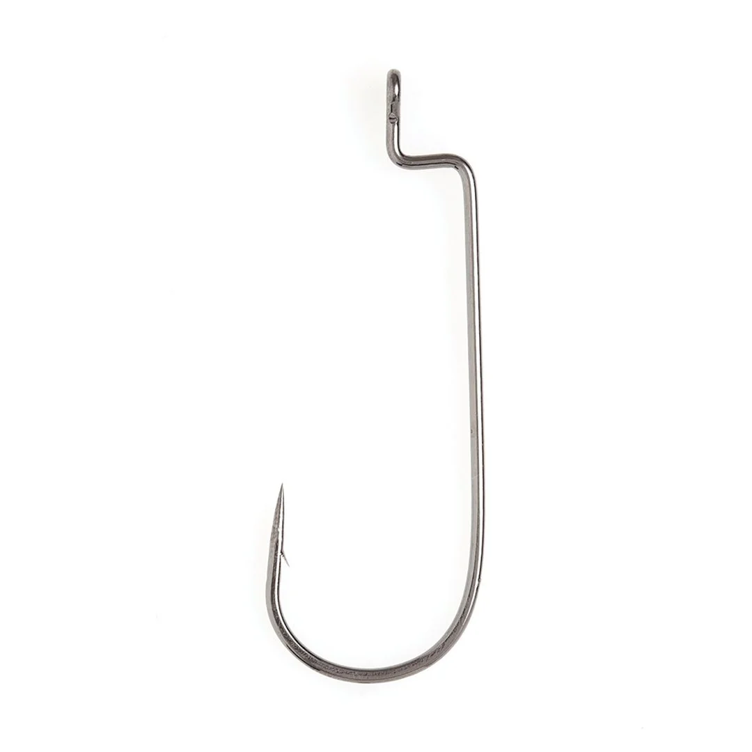 Eagle Claw Lazer Worm Round Bend Platinum Black