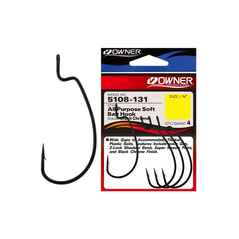 OWNER All Purpose Soft Bait Hook 5108